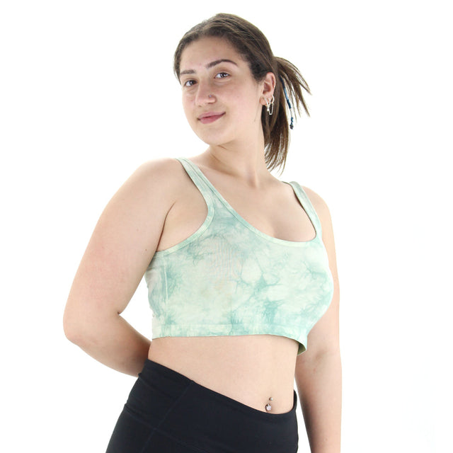 Image for Women's Washed Crop Top,Green