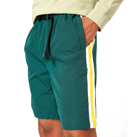 Image for Men's Side Stipe Belted Short,Dark Green