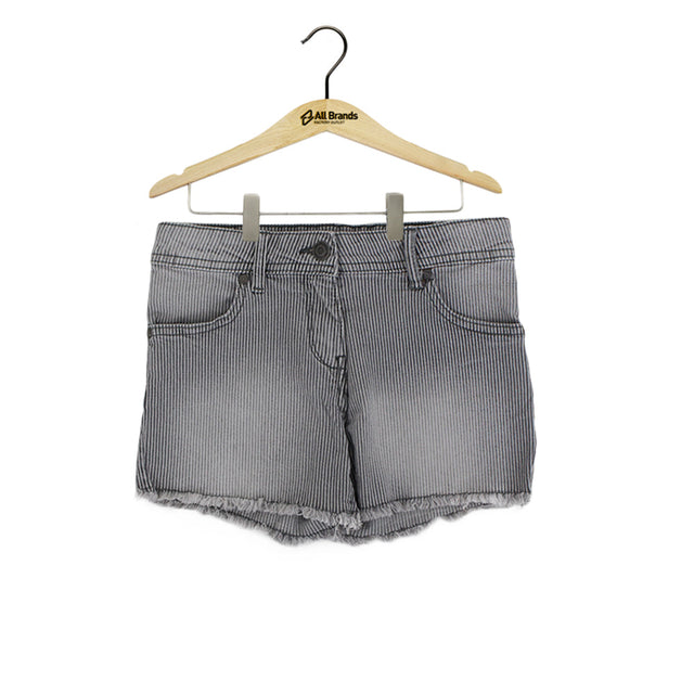 Image for Kid's Girl Striped Denim Short,Light Grey