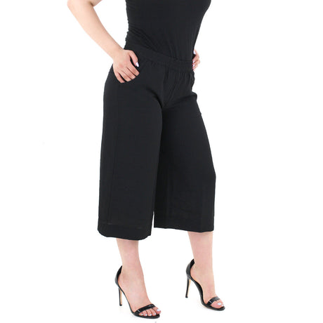 Image for Women's Plain Crop Pant,Black