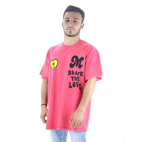Image for Men's Graphic Front & Back Casual T-Shirt,Pink