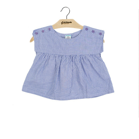 Image for Kid's Girl Striped Ruffle Dress,Blue