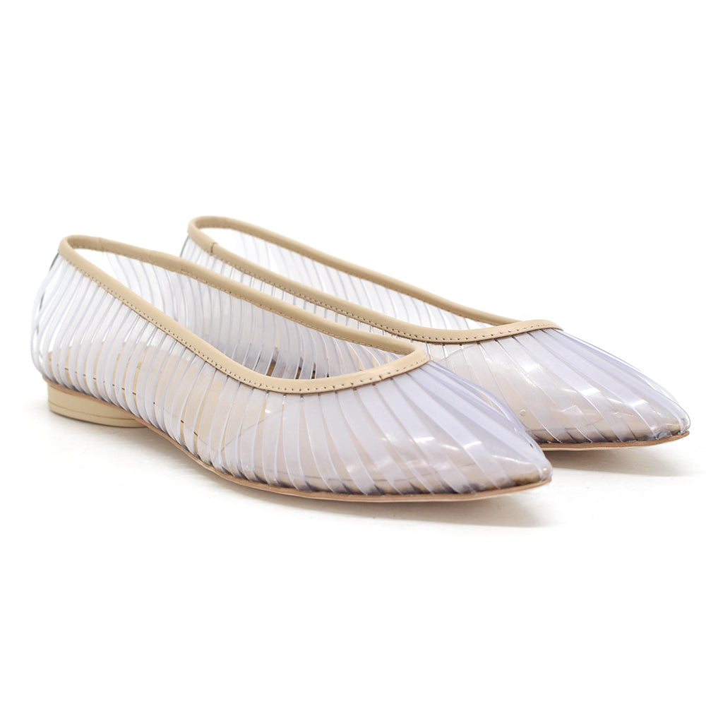 Transparent ballet store flats