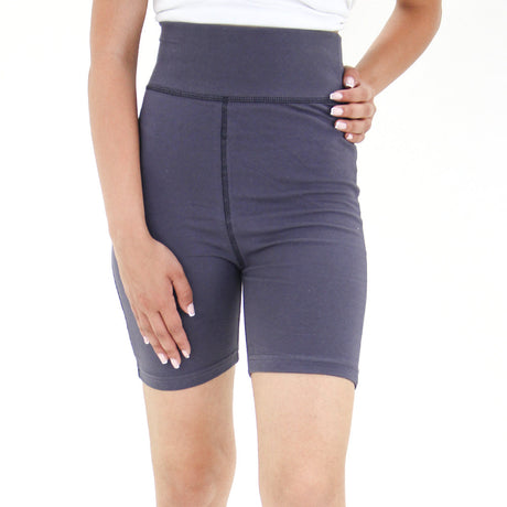 Image for Women's High Waist Cotton Short,Dark Grey