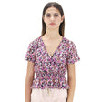 Image for Women's Floral V-Neck Top,Multi