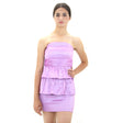 Image for Women's Ruffle Short Dress,Purple