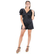 Image for Women's V-NeckSatin Jumpsuit,Black