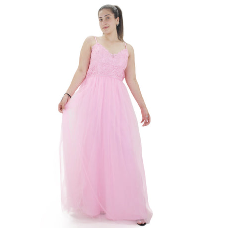 Image for Women's Crochet Maxi Dress,Pink