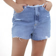 Image for Women's Ripped Denim Short,Blue