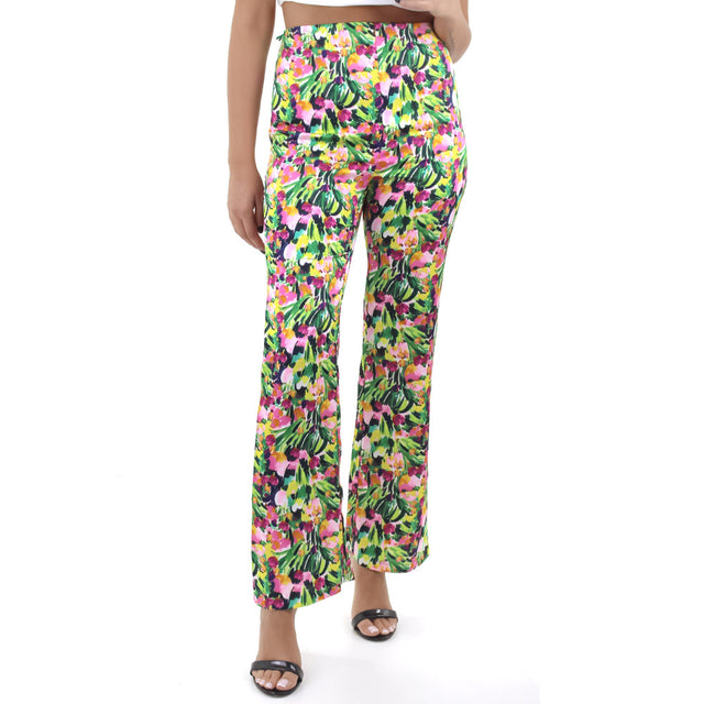Image for Women's Floral Satin Pant,Multi