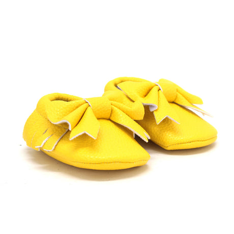 Image for Kids Girl Slip On Leather Shoes,Yellow