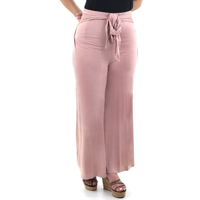 Image for Women's Tie Waist Wide Leg Pant,Pink
