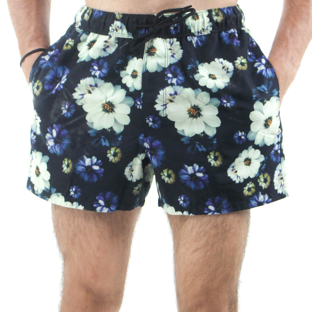 Image for Men's Floral Swim Short,Navy