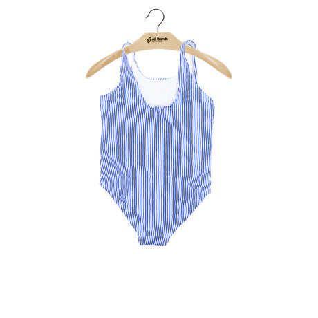 Image for Kids Girl Striped Swimsuit,Blue/White