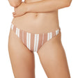 Image for Women's Striped Bikini Bottom,Brown/White