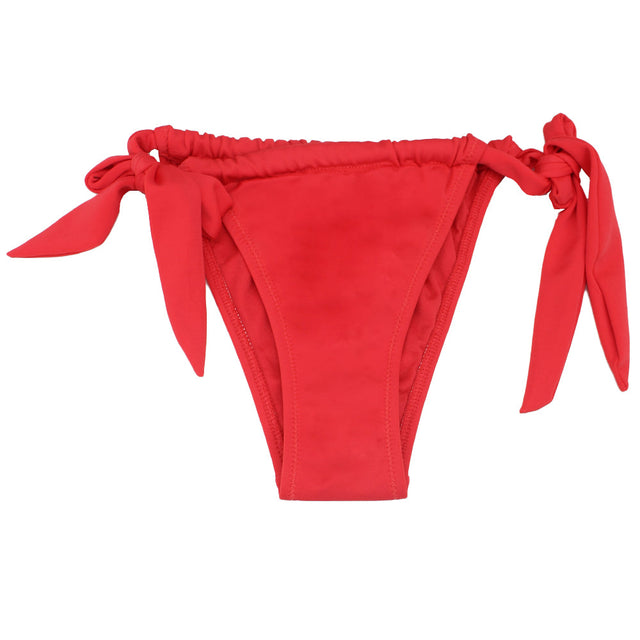Image for Women's Elastic Waist Tie-Side Bikini Bottom,Red