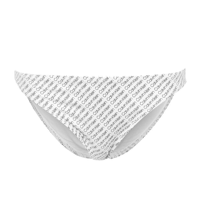 Image for Women's Brand Logo Printed Bikini Bottom,White