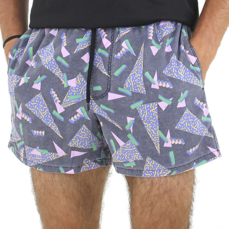 Image for Men's Printed Swim Short With Pockets,Grey