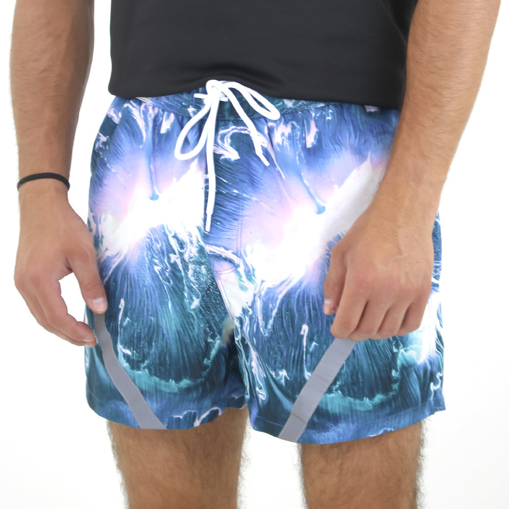 Image for Men's Drawstring Elastic Waist Beach Short,Multi