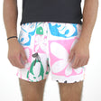 Image for Men's Linen Look Swim Shorts With Floral Print,White