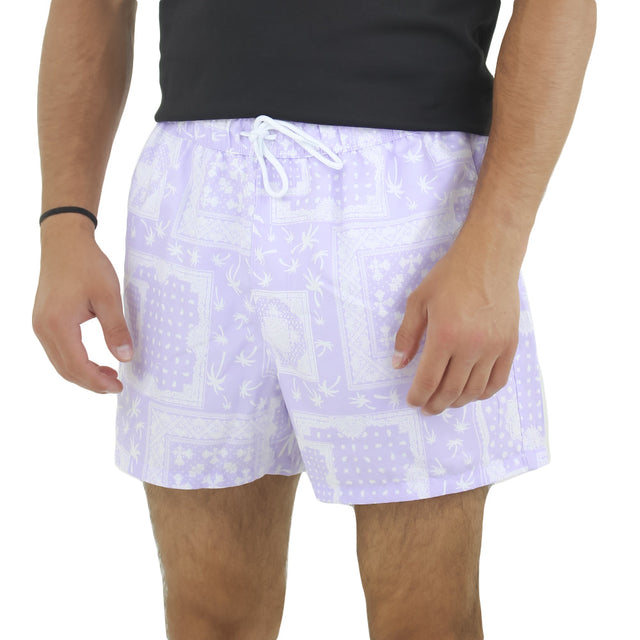 Image for Men's Printed Pool Short,Lilac