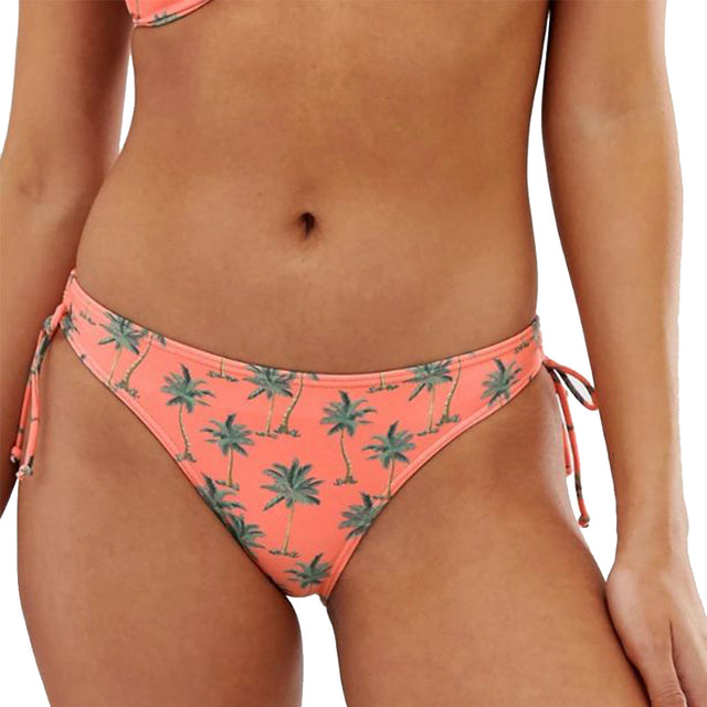 Image for Women's Palm Printed Bikini Bottom,Coral