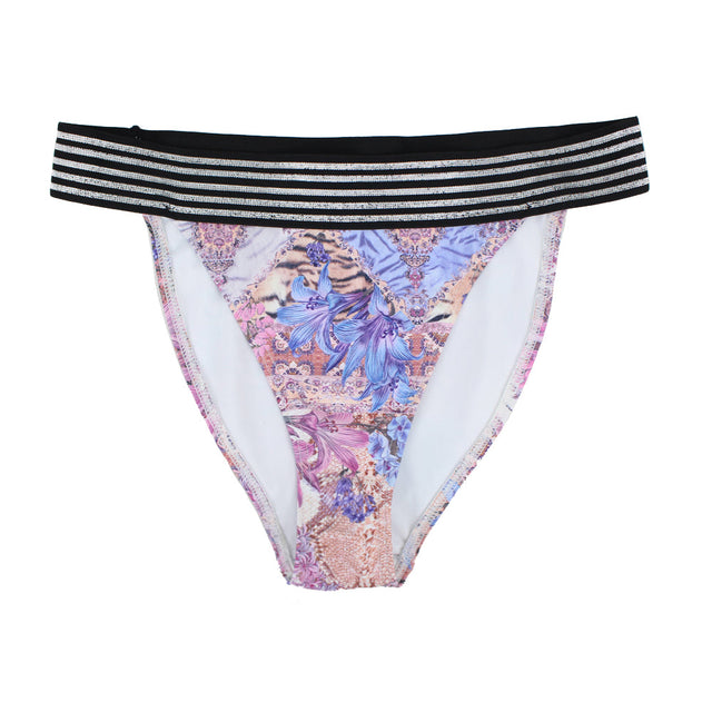 Image for Women's Floral Glitter Waist Bikini Bottom,Multi