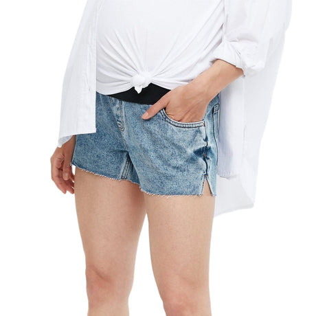 Image for Women's Maternity Denim Short,Ligh Blue