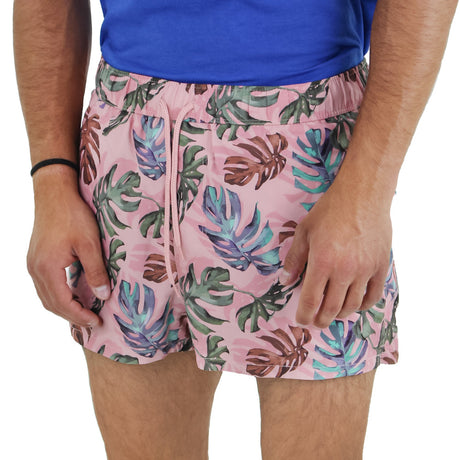 Image for Men's Tropical Print Trunks,Pink