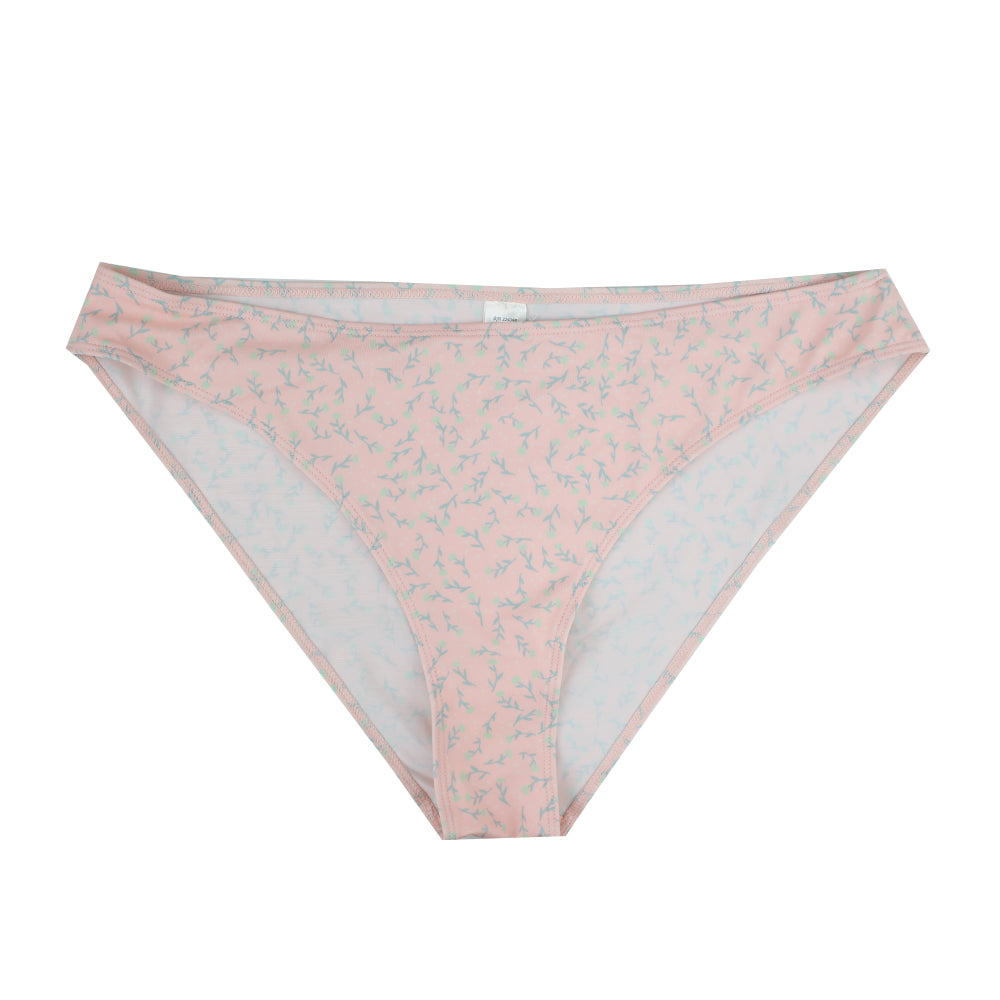 Image for Women's Floral Print Bikini Bottom,Light Pink