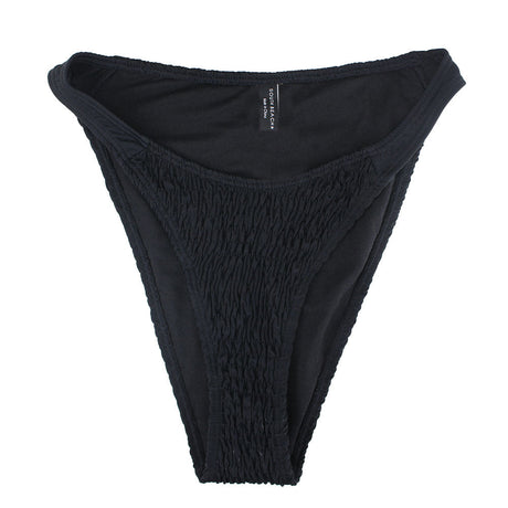 Image for Women's Smocked V-Style Bikini Bottom,Black