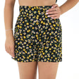 Image for Women's High Waisted Floral Short,Black