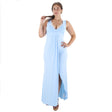Image for Women's Lace Trim Maxi Dress With Split,Blue