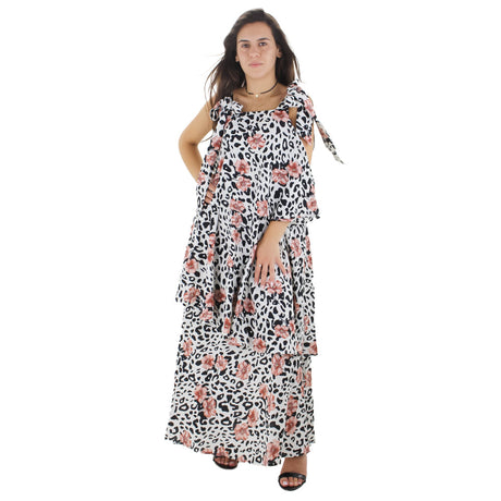 Image for Women's Floral Ruffle Oversize Dress,Multi
