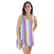 Image for Women's Striped Oversized Tnak Top,Multi