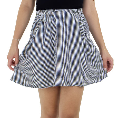 Image for Women's Checked Flare Skirt,Black/White