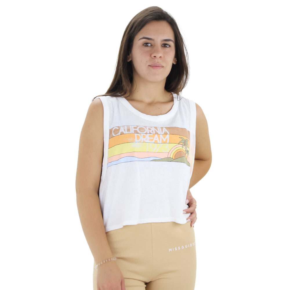 Image for Women's Califorina Dream Print Top,White