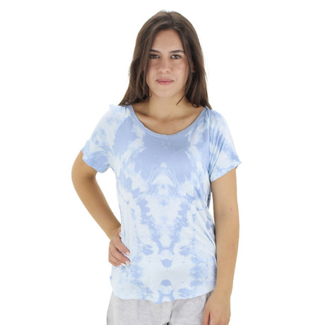 Image for Women's Tie Dye Print Sleepwear Top,Light Blue