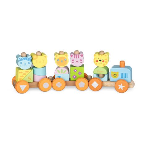 Image for 3 Wagon Wooden Train Toy for Kids Babies