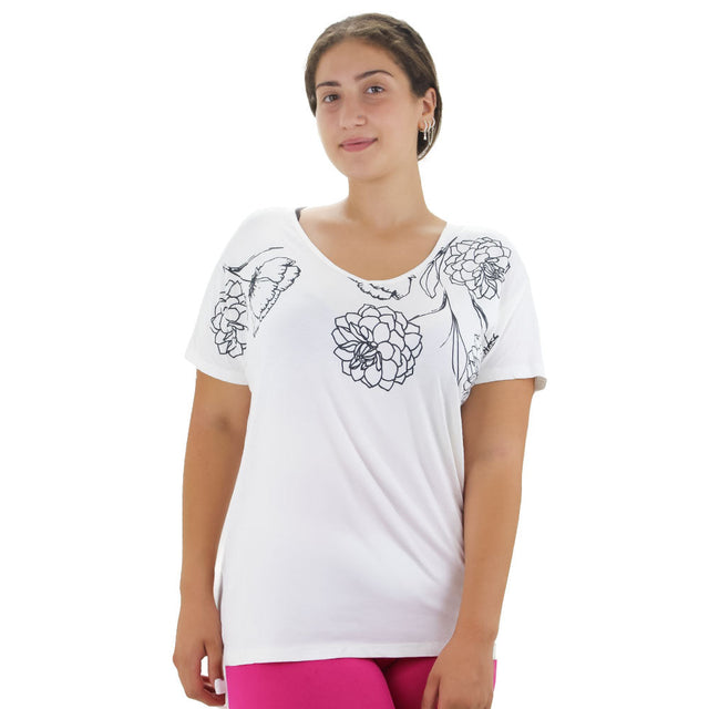 Image for Women's Graphic Short Sleeve Top,White