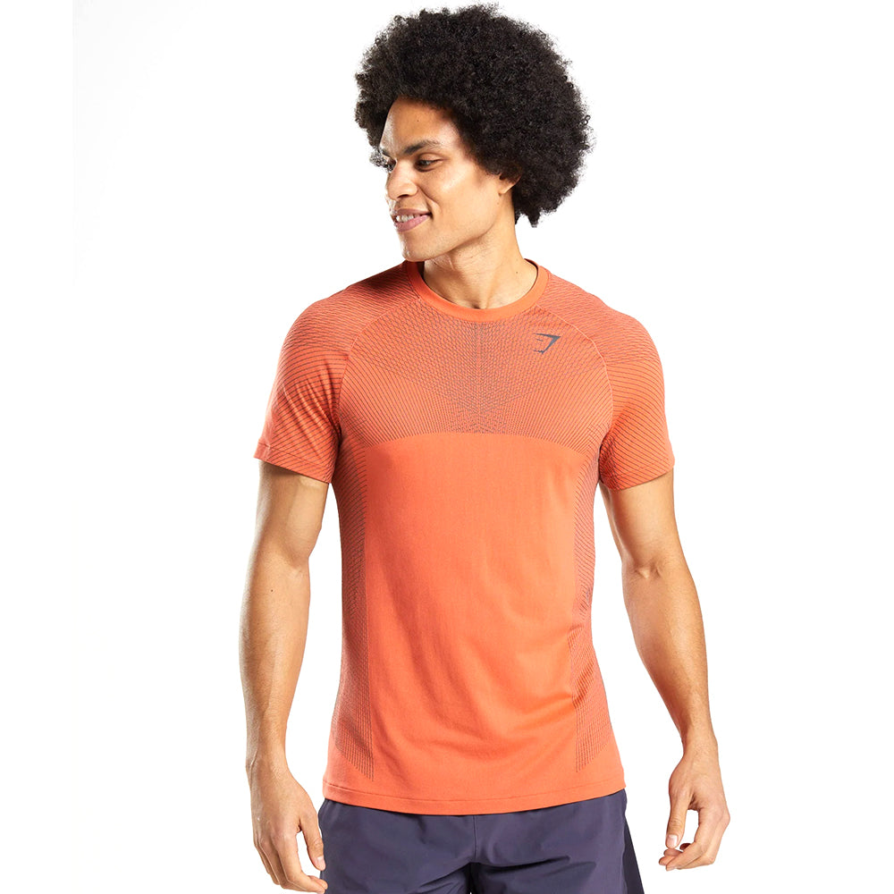 Image for Men's Printed Short Sleeve Sport Top,Orange