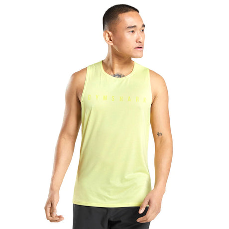Image for Men's Name Brand Print Front Sport Top,Neon Yellow