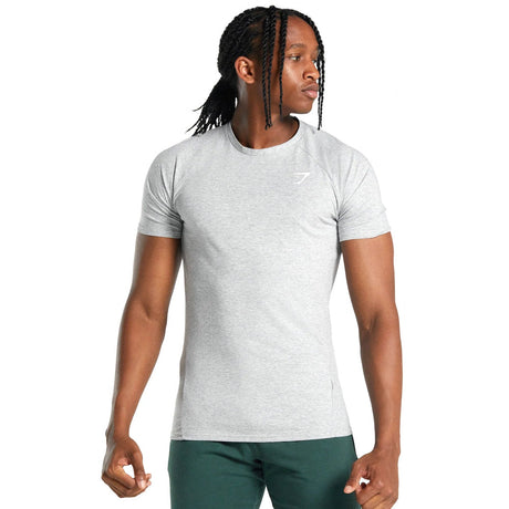 Image for Men's Logo Brand Side Print Sport Top,Grey