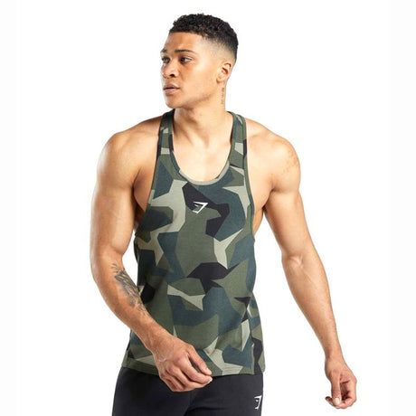 Image for Men's Printed Sport Top,Olive