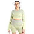 Image for Women's Printed Long Sleeve Sport Top,Yellow