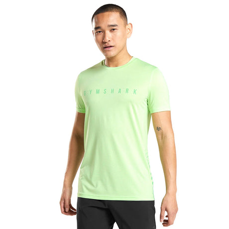 Image for Men's Brand Name Print Sport Top,Neon Green