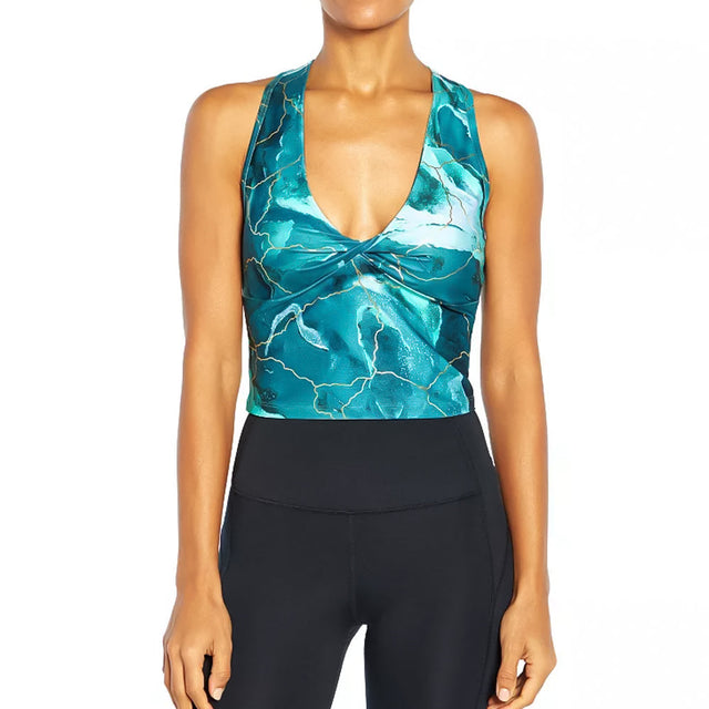 Image for Women's Printed Racerback Sport Top,Green