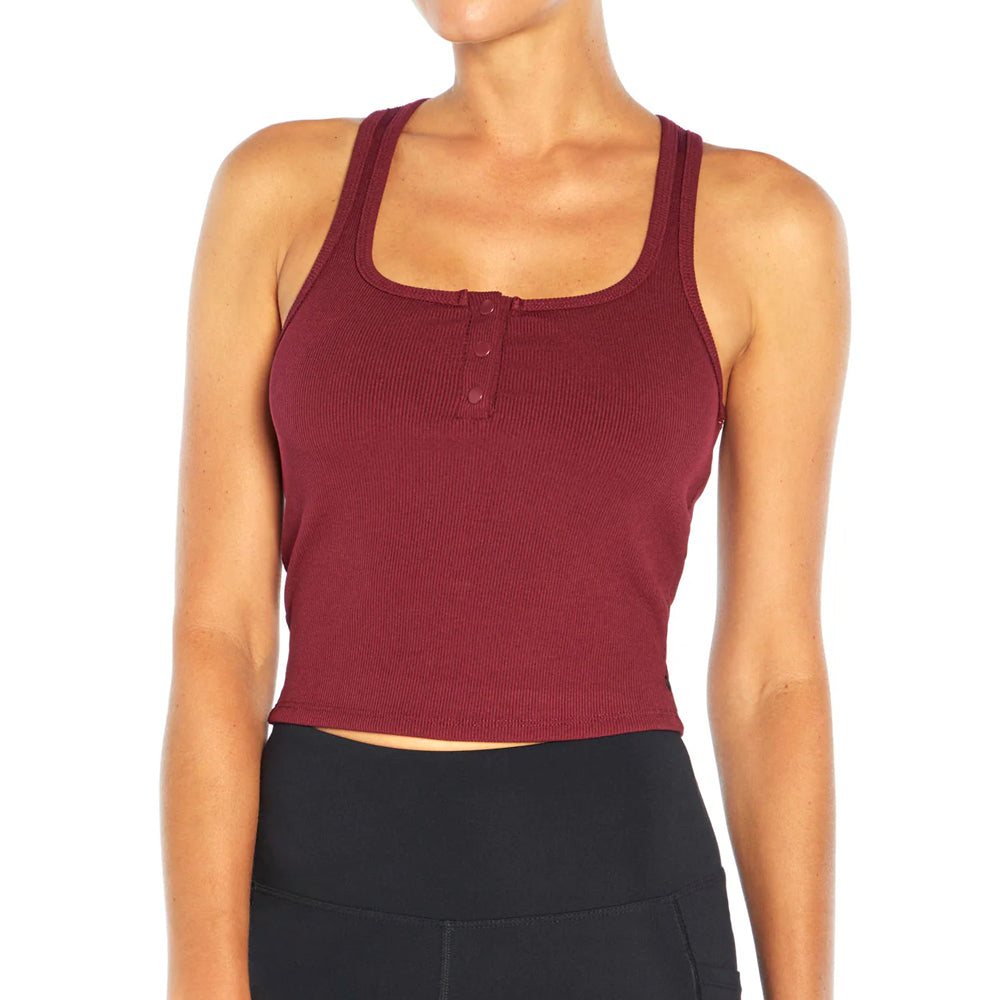 Image for Women's Ribbed Sport Top,Burgundy