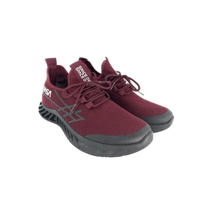 Image for Men's Breathable steel Athlelic Sneakers Shoes,Burgundy