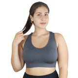 Image for Women's Strappy Back Sport Bra,Dark Grey